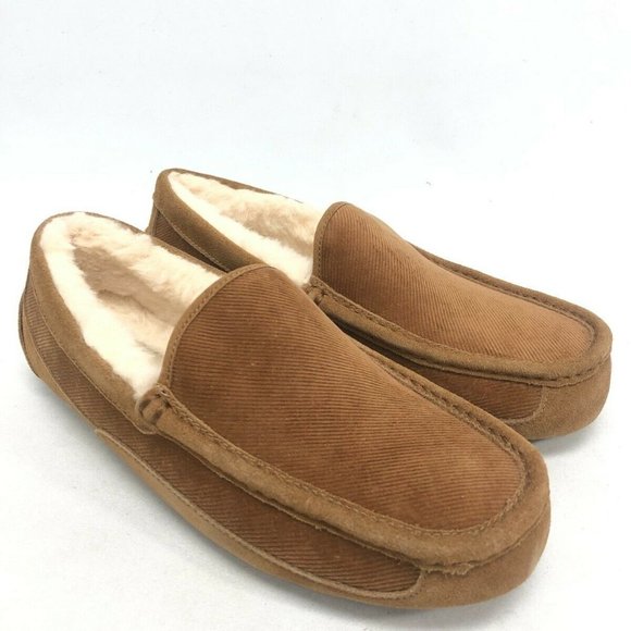 UGG Ascot Corduroy Shearling Slippers Men\'s